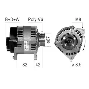 ALTERNATOR 14V 100A ISKRA