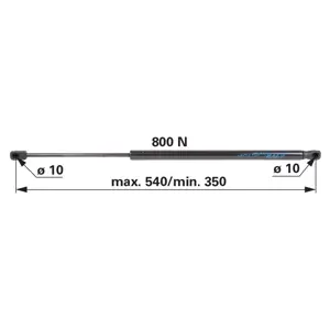 AMORTIZER HAUBE L=540 800Nm JD