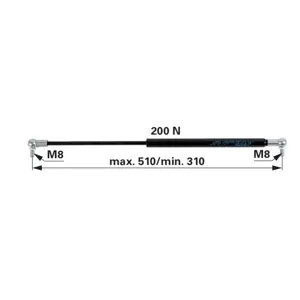 AMORTIZER STAKLA DF 240-505mm 220Nm