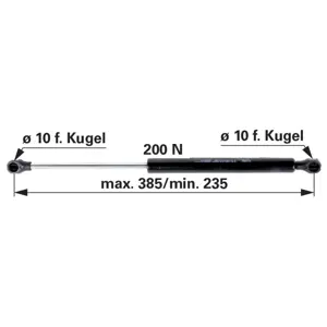 AMORTIZER STAKLA RENAULT 185-375 150Nm