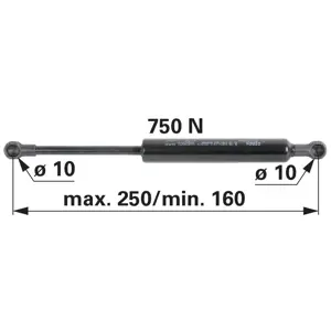 AMORTIZER VRATA DF 163-250 750N