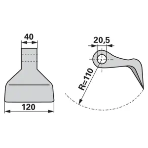 ČEKIĆ MALČERA 40/20.5/R110/120 ZANON, AGRICOM,TEHO