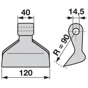 ČEKIĆ MALČERA BPT FI14.5/40/120/R90 TFZ, ZANON, INO
