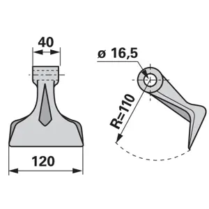 ČEKIĆ MALČERA BPT FI16.5/40/120/R110 MALETTI-SEPPI