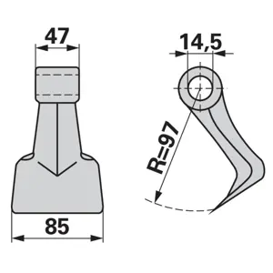 ČEKIĆ MALČERA FI 14.5/47/85/R97 STARK, AGRIMASTER