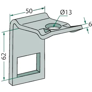 DRŽAČ S OPRUGE DUPLI 32x12 OKVIR 40x40