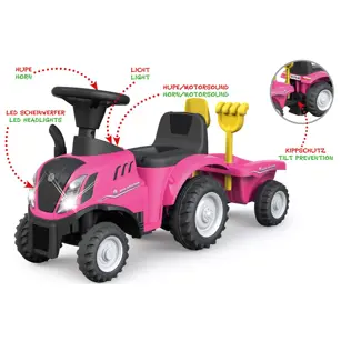 IGRAČKA TRAKTOR NEW HOLLAND T7 ROZI NA GURANJE