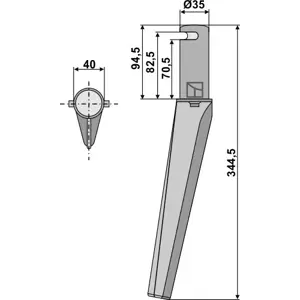 KLIN ROTO DRLJAČE KRONE 350/95/34 LB/40