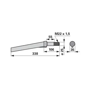 KLIN ROTO DRLJAČE SEIMA L=335 M22x1.5