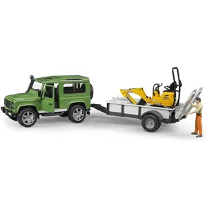 MAKETA IGRAČKE LAND ROVER + PRIKOLICA+ ROVOKOPAČ