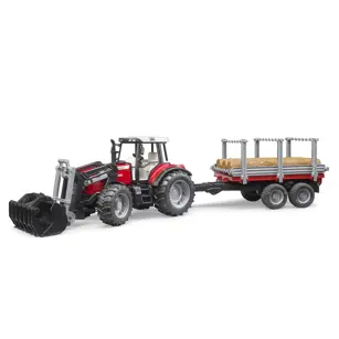 MAKETA IGRAČKE TRAKTOR MF + PRIKOLICA ZA DRVA