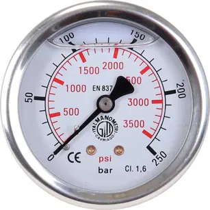 MANOMETAR 0-250 BARA FI63 G1/4" STRAŽNJI