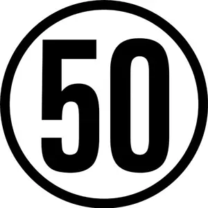 NALJEPNICA OGRANIČ.BRZ.50 KM