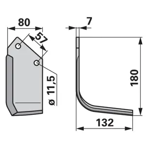 NOŽ FREZE 80x7/11.5/57 L.HOWARD SQ