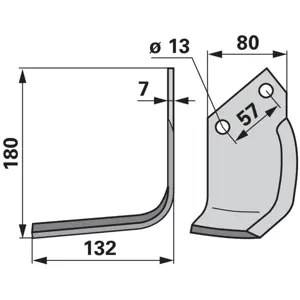 NOŽ FREZE 80x7/13.5/57 L.HOWARD SQ