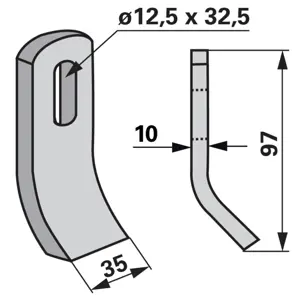 NOŽ MALČERA 35x97x12.5x32.5