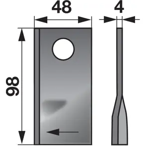 NOŽ ROTO KOSE FELLA-LASER SIP D.98X48