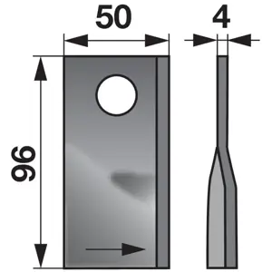 NOŽ ROTO KOSE KRONE L. 96x48x4  KR.