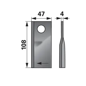 NOŽ ROTO KOSE POTTINGER D. 108x47x4 fi 19