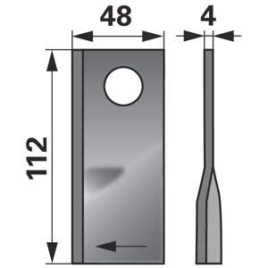 NOŽ ROTO KOSE POTTINGER D. 112x48x4