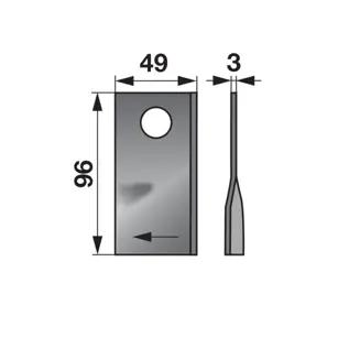 NOŽ RK POTTINGER D.96x48x3mm FI 19