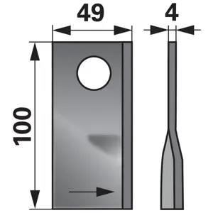 NOŽ ROTO KOSE POTTINGER L. 100x47x4