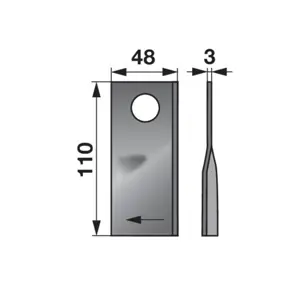 NOŽ ROTO KOSE UNIA 110x49x3mm FI 21