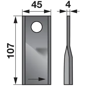 NOŽ ROTO KOSE KUHN 107X45X4 R18 L.