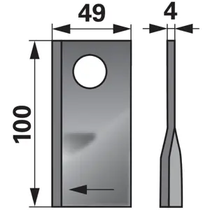 NOŽ ROTO KOSE POTTINGER D. 100x47x4