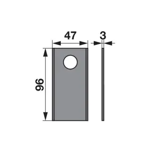 NOŽ ROTO KOSE SIP 185/220F 96x47x3 Fi-21