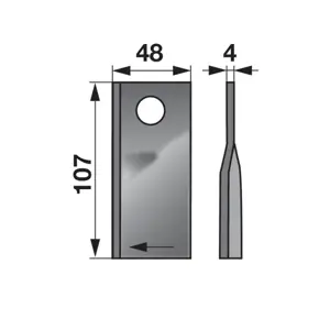 NOŽ ROTO KOSE VICON 107 DMP D