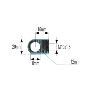 PRIKLJUČAK AMORTIZERA M10X1.5 /OKO8/L=16