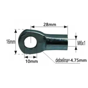PRIKLJUČAK AMORTIZERA M6X1 / OKO10/ L=28