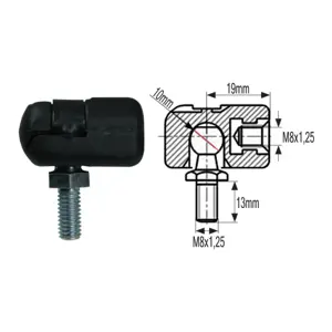 PRIKLJUČAK AMORTIZERA M8X1.25 / VIJAK L19 PVC