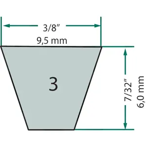 REMEN KOSILICE  9.5 x  597 Li / 635 La