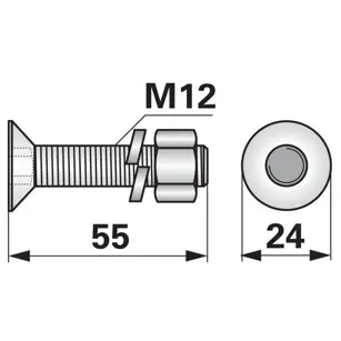 VIJAK M 12X   1.75X55 10.9