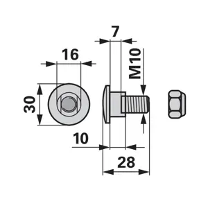 VIJAK NOŽA ROTO KOSE KUHN M 10/FI 16,2